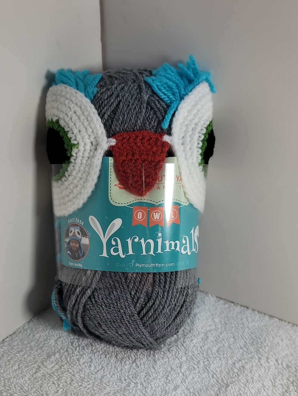 Plymouth Yarn Yarnimals Owl Knit Kit - Gray, Teal, White, Green, Rust NWT